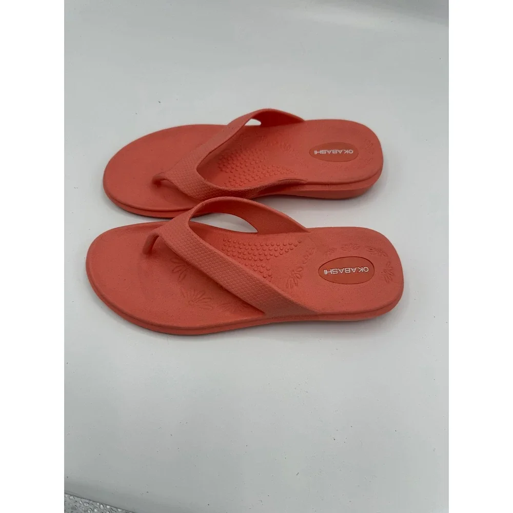 Okabashi Flip Flop Sandals Womens M Beach Summer Resort Cruise Vacation Pool